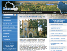 Tablet Screenshot of florencecountywi.com